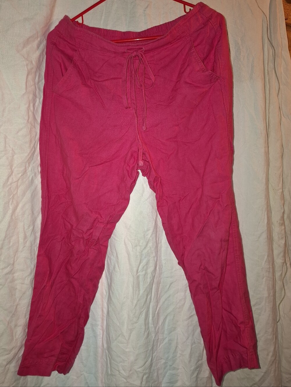 J Crew Pink Linen Blend Pants Size MP